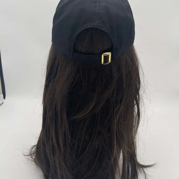 Celine triomphe baseball cap hat black medium free gift with purchase - Picture 9 of 12